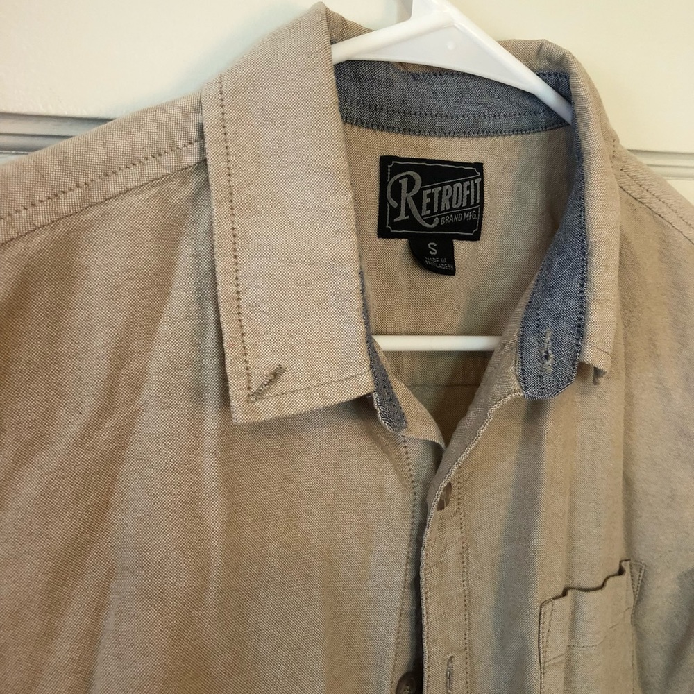Tan short sleeve button down